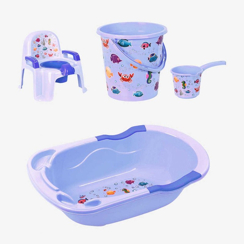 Bebek Banyo Seti 5 Parça Cm 700 (Açık Mavi)