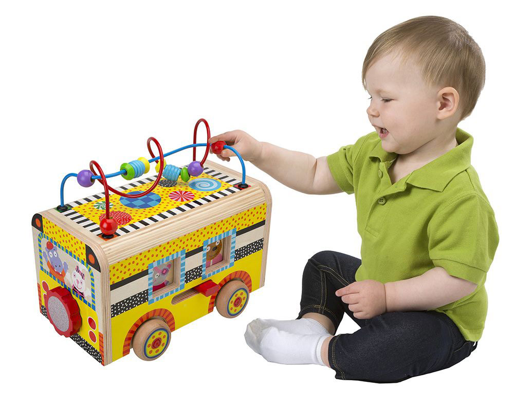 Детская машинка развивающая. Развивающая игрушка Alex. Развивающая игрушка веселый автобус. Веселый автобус деревянная игрушка. Интерактивные детские игрушки бизи.